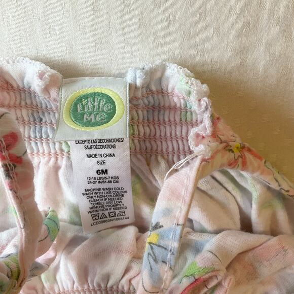Carter’s Baby Girl Onesie size 3M Bright Pink & Little Me size 6M Pink Floral - Picture 5 of 6